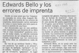 Edwards Bello y los errores de imprenta  [artículo] Lautaro Robles.