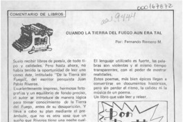 Cuando la Tierra del Fuego aún era tal  [artículo] Fernando Romero M.