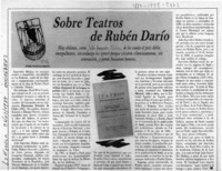 Sobre teatros de Rubén Darío  [artículo] Fidel Araneda Bravo.