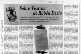 Sobre teatros de Rubén Darío  [artículo] Fidel Araneda Bravo.