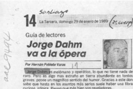 Jorge Dahm va a la ópera