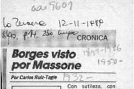 Borges visto por Massone  [artículo] Carlos Ruiz-Tagle.