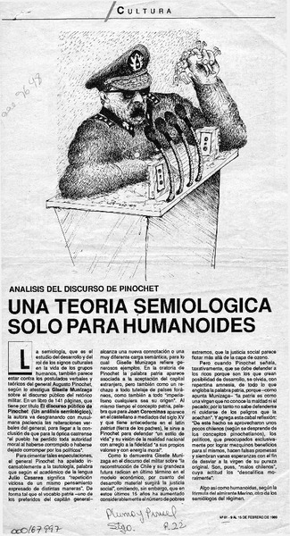 Una Teoría semiológica sólo para humanoides  [artículo].