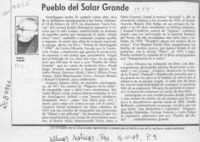 Pueblo del Salar Grande  [artículo] Andrés Sabella.