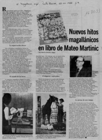 Nuevos hitos magallánicos en libro de Mateo Martinic  [artículo] Marino Muñoz Lagos.