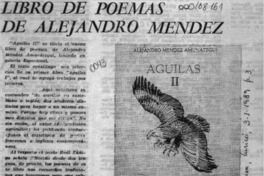 Libro de poemas de Alejandro Méndez  [artículo].