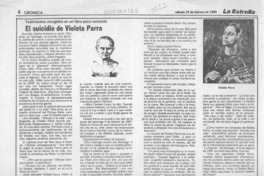 El suicidio de Violeta Parra  [artículo] Tizio.
