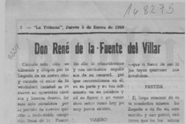 Don René de la Fuente del Villar  [artículo].