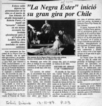 "La Negra Ester" inició su gran gira por Chile