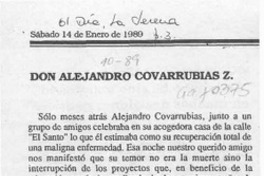 Don Alejandro Covarrubias Z.  [artículo] Fap.