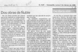 Dos obras de Ñuble  [artículo] Cronos.