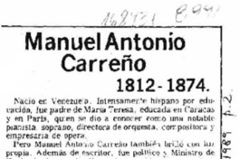 Manuel Antonio Carreño  [artículo] Hernán de la Carrera Cruz.