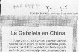 La Gabriela en China  [artículo].
