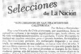 "Los chilenos en San Francisco de California"