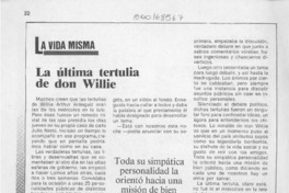 La última tertulia de don Willie  [artículo] Pablo Huneeus.