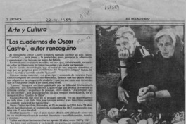 "Los cuadernos de Oscar Castro", autor rancagüino  [artículo] Bernardo Soria.