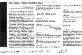 Nicaragua, poesía, Gioconda Belli  [artículo] Juan Samuel.