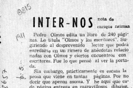 Inter - Nos  [artículo] Enrique Neiman.