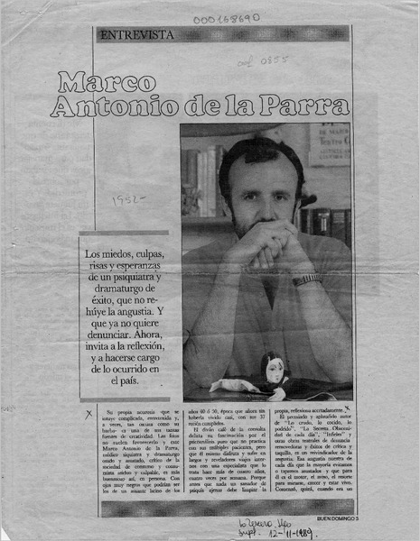 Marco Antonio de la Parra  [artículo] Renée Gewölb.