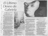 El último deseo de Gabriela  [artículo] Teresa Barría.