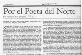 Por el poeta del Norte  [artículo] Fernando de la Lastra.