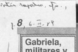Gabriela, militares y democracia  [artículo].