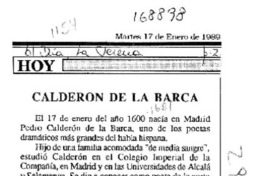 Calderón de la Barca  [artículo].