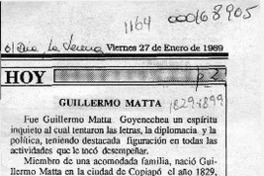 Guillermo Matta  [artículo].