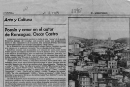 Poesía y amor en el autor de Rancagua, Oscar Castro  [artículo] León Santoro Funés.