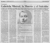 Gabriela Mistral, la muerte y el suicidio