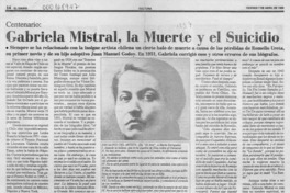 Gabriela Mistral, la muerte y el suicidio