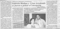 Gabriela Medina y César Arredondo se fueron a pelear a Concepción  [artículo].