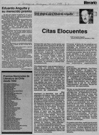 Eduardo Anguita y su merecido premio  [artículo] Héctor González V.