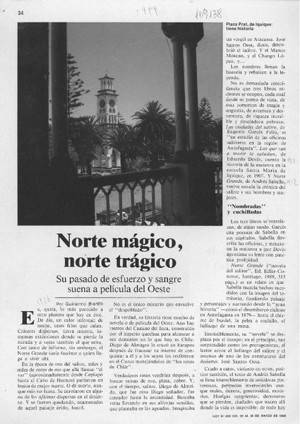 Norte mágico, norte trágico  [artículo] Guillermo Blanco.