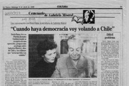 "Cuando haya democracia voy volando a Chile"  [artículo] Antonio Martínez.