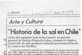 "Historia de la sal en Chile"  [artículo] L. F. C.