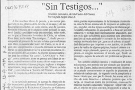 "Sin testigos"  [artículo] Miguel Angel Díaz A.