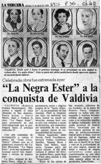 "La Negra Ester" a la conquista de Valdivia  [artículo] Roberto Poblete Montenegro.
