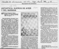 Antártica, sueños de ayer y del mañana