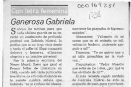 Generosa Gabriela  [artículo] Marina.