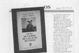 Guía de campo de las aves de Chile  [artículo]Juan Carlos Johow.