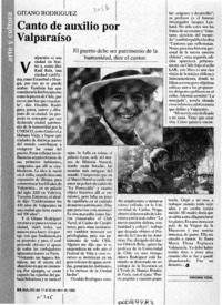 Canto de auxilio por Valparaíso  [artículo] Virginia Vidal.