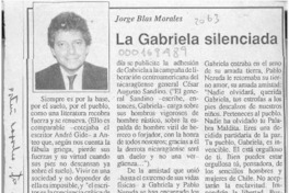 La Gabriela silenciada  [artículo] Jorge Blas Morales.