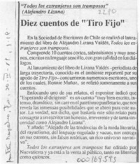 Diez cuentos de "Tiro fijo"  [artículo].