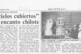 "Chiloé, cielos cubiertos" descubre encanto chilote  [artículo].