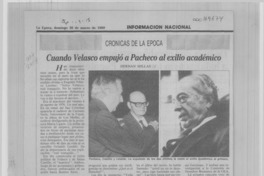 Cuando Velasco empujó a Pacheco al exilio académico