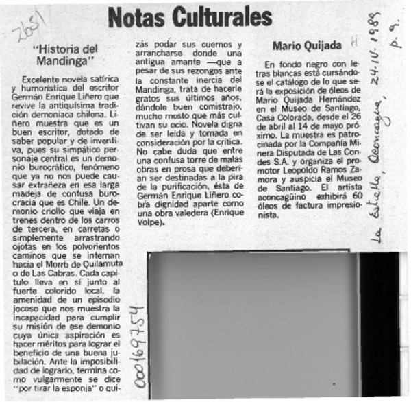"Historia del mandinga"  [artículo] Mario Quijada.