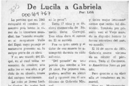 De Lucila a Gabriela  [artículo] LOA.