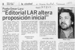 "Editorial LAR altera proposición inicial"  [artículo].