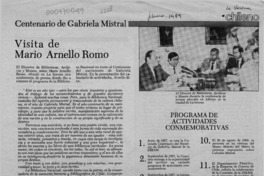 Visita de Mario Arnello Romo  [artículo].